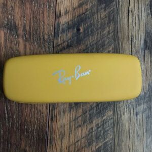 Ray-Ban designer Yellow sunglasses glasses case only clamshell lined